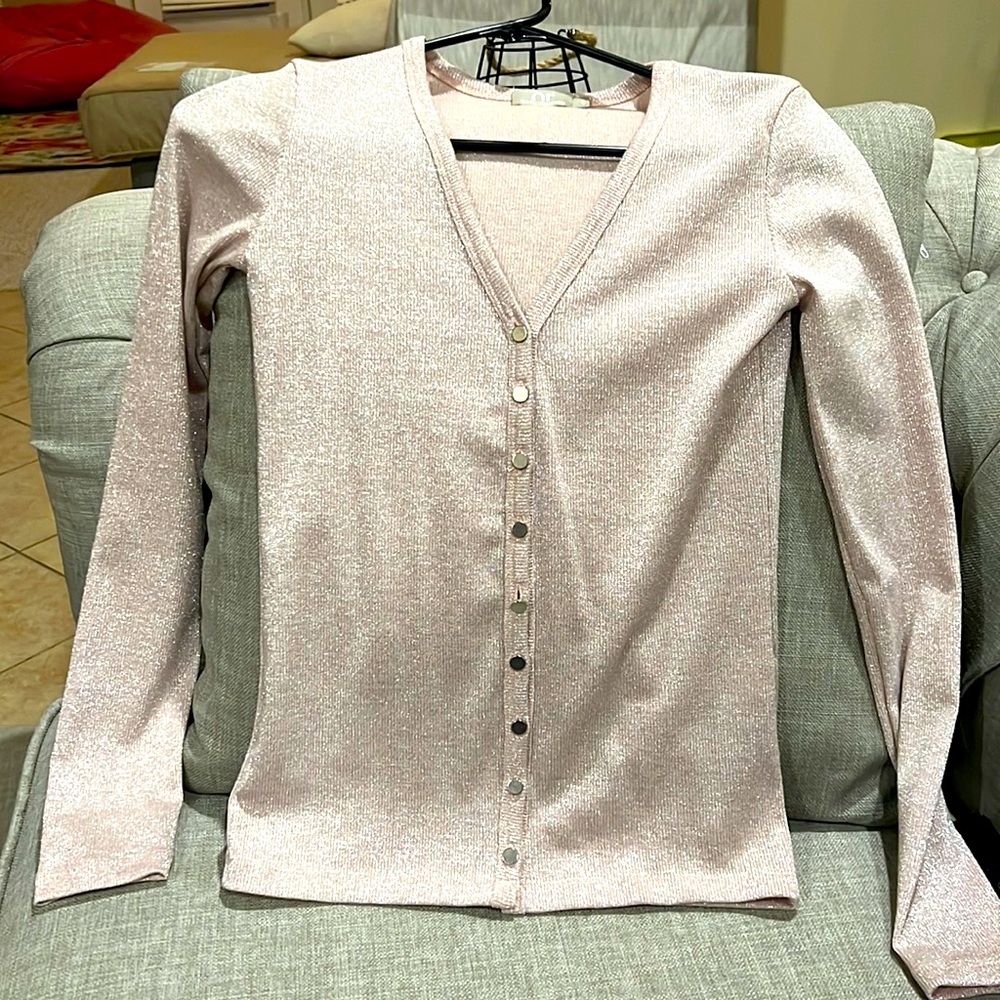 Shimmer very light pink cardigans